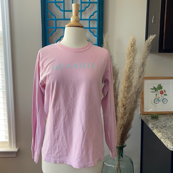 Comfort Colors Tops - PINK COMFORT COLORS SEASIDE LONG-SLEEVE